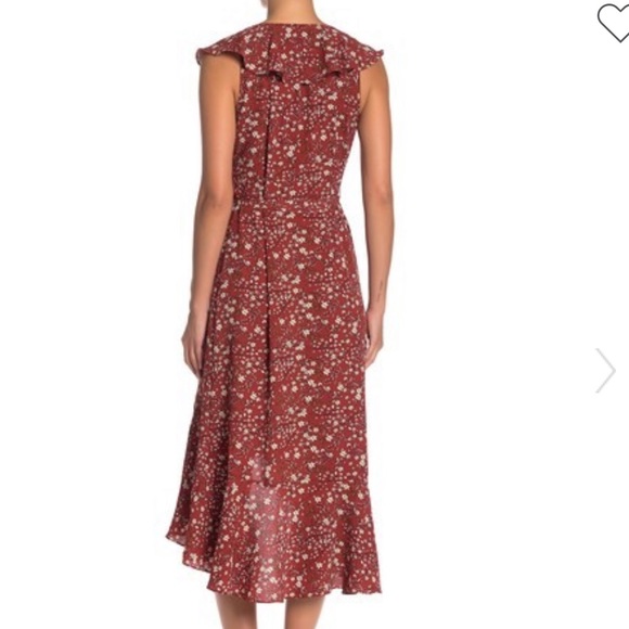 NWOT Max Studio Floral Ruffle Wrap Dress Small S - Picture 6 of 8